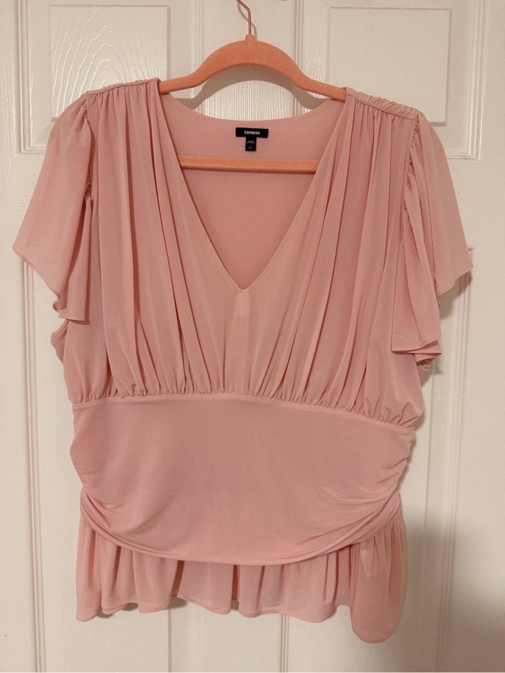 Express Pink Scoop Neck Blouse